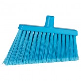 Vikan Split Bristle Angled Broom Head, 11.4", Blue